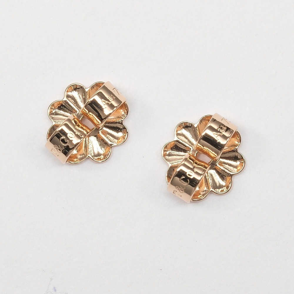 TIFFANY 18k Gold Diamond Earrings - Picture 5 of 11